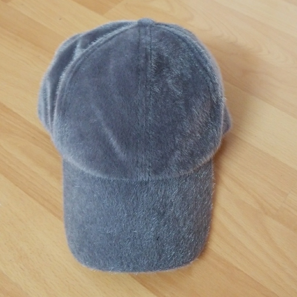 Gray fuzzy hat